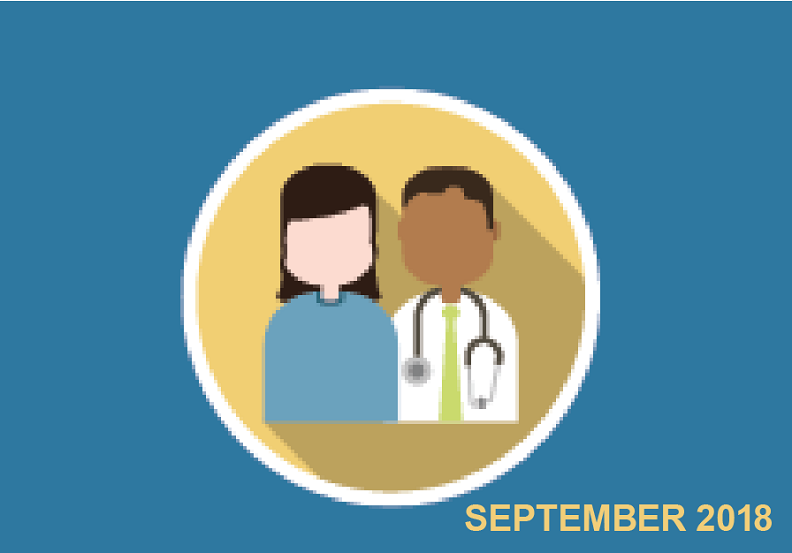 illustration of patient and doctor with September 2018 written on the bottom right corner