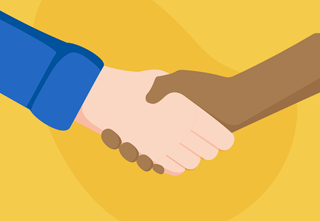 Ilustration of two hands shaking