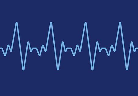 A simple line graphic like a heart monitor