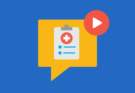 Dialogue box with a medical clipboard inside